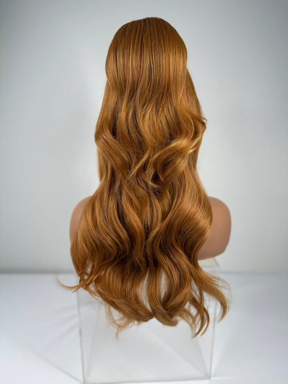 Pre-Styled Burnt Pumpkin Wig