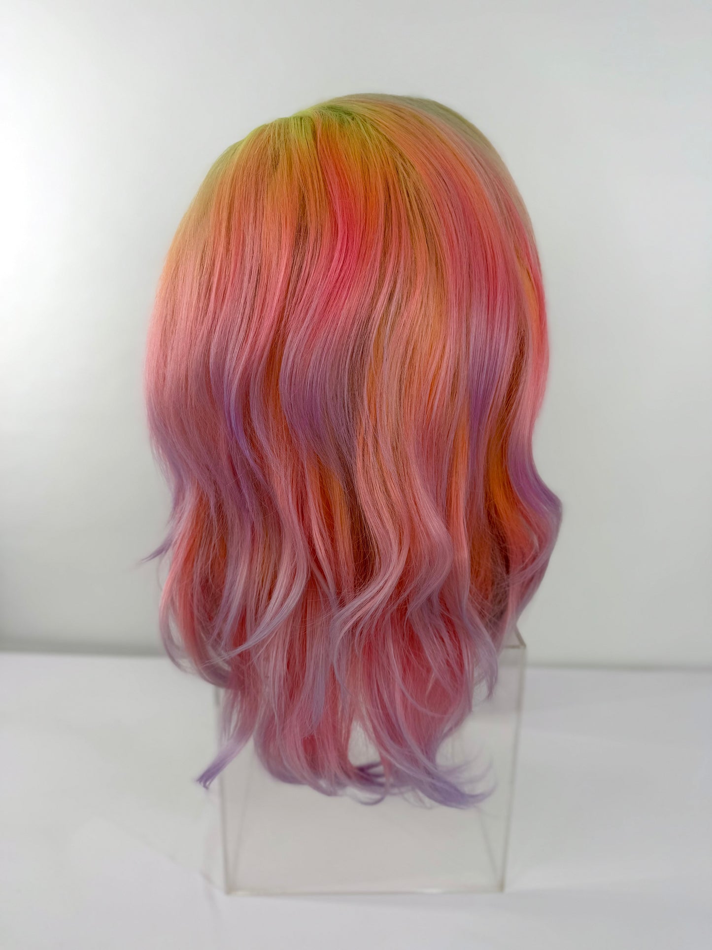 Pre-Styled Pastel Rainbow Wig