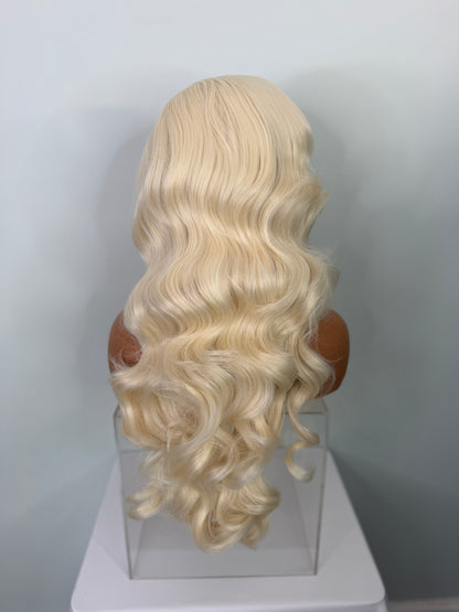 Pre-Styled Platinum Wig