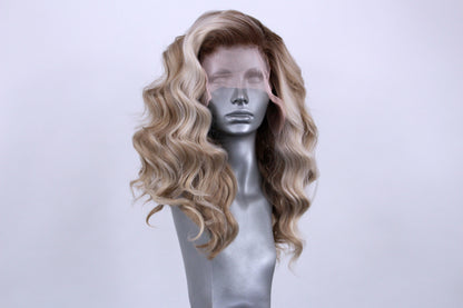 Amber- Rooted Ashy Blonde Swirl