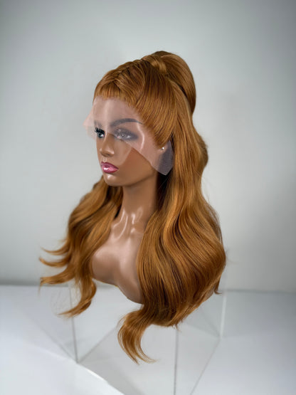 Pre-Styled Burnt Pumpkin Wig