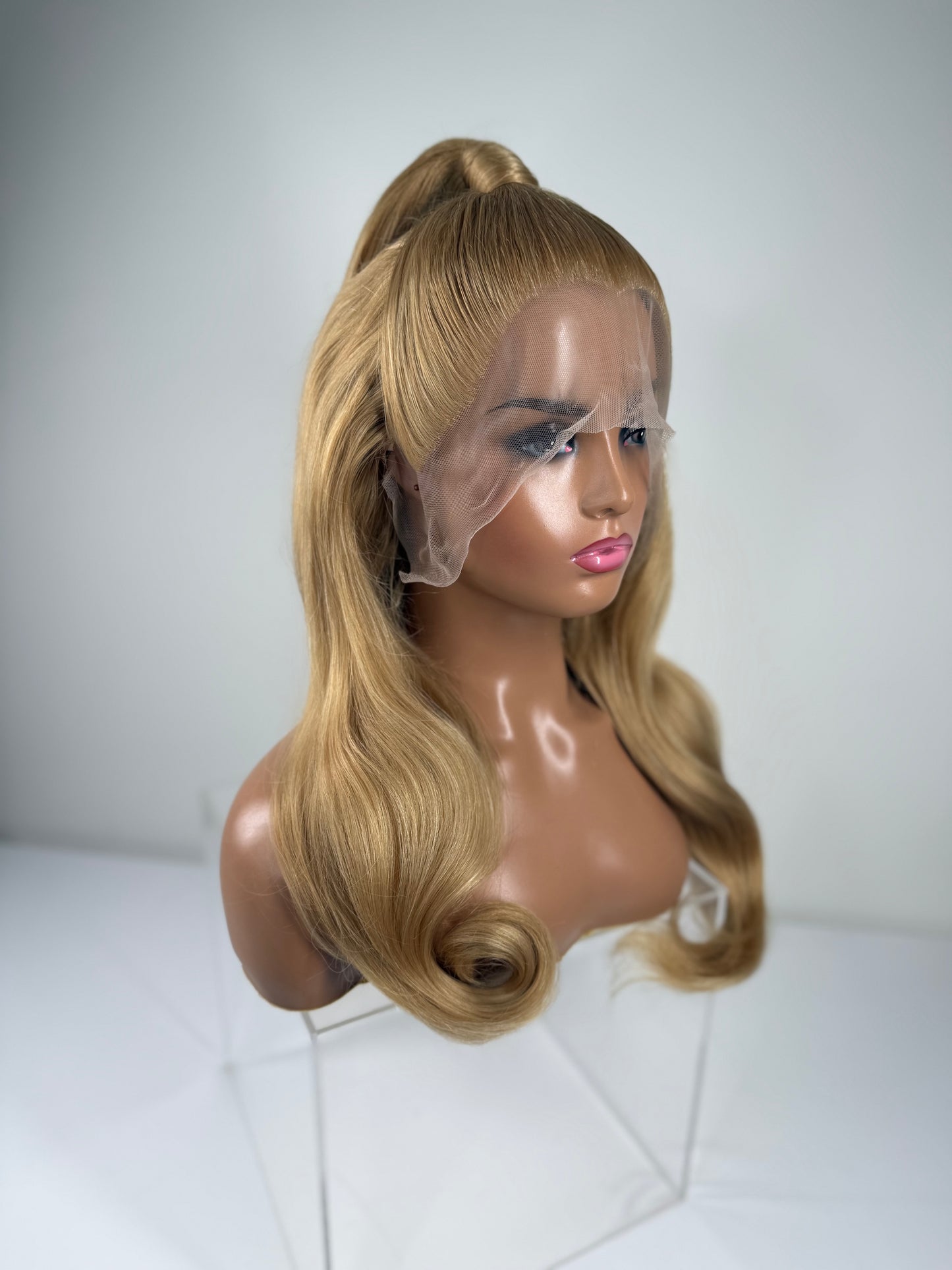 Pre-Styled Golden Blonde wig