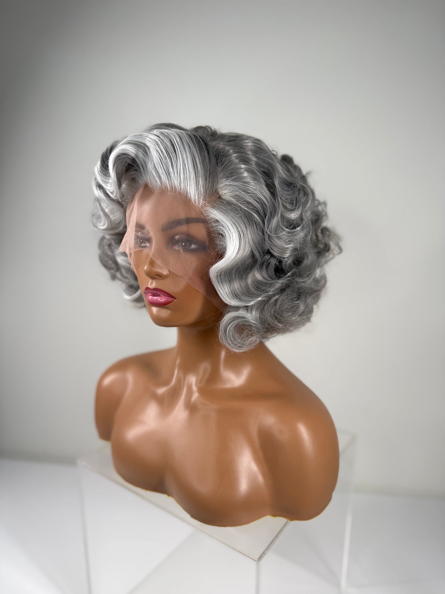 Pre-Styled Silver Fox Wig