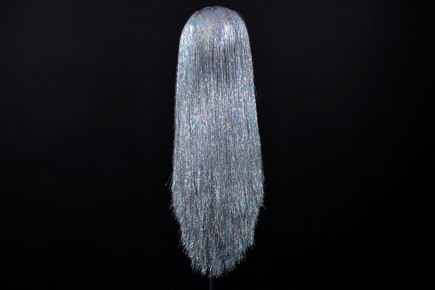 Silver Sparkle Tinsel Wig