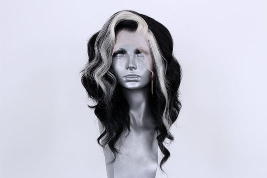 Elle- Platinum Streaked Black